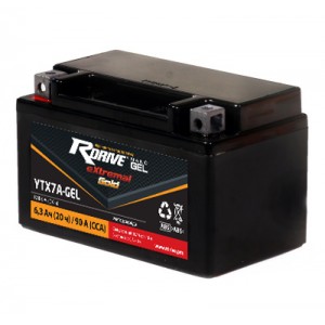 Аккумулятор RDRIVE EXTREMAL GOLD YTX7A-GEL 6Ач 12В 90А прямая полярность (1) Аккумулятор RDRIVE EXTREMAL GOLD YTX7A-GEL 6Ач 12В 90А прямая полярность (1)