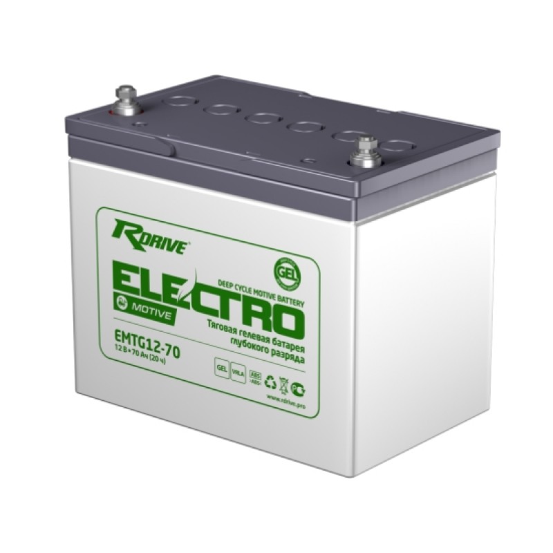 Аккумулятор RDRIVE ELECTRO MOTIVE EMTG12-70 70Ач 12В  обратная полярность (0)