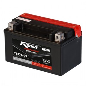 Аккумулятор RDRIVE EXTREMAL SILVER YTX7A-BS 6.3Ач 12В 120А прямая полярность (1) Аккумулятор RDRIVE EXTREMAL SILVER YTX7A-BS 6.3Ач 12В 120А прямая полярность (1)