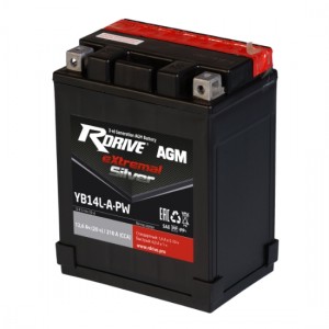 Аккумулятор RDRIVE EXTREMAL SILVER YB14L-A-PW 13.6Ач 12В 210А прямая полярность (1) Аккумулятор RDRIVE EXTREMAL SILVER YB14L-A-PW 13.6Ач 12В 210А прямая полярность (1)