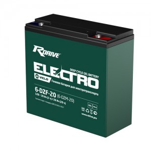 Аккумулятор RDRIVE ELECTRO VELO 6-DZF-20 20Ач 12В  обратная полярность (0) Аккумулятор RDRIVE ELECTRO VELO 6-DZF-20 20Ач 12В  обратная полярность (0)