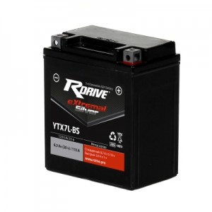 Аккумулятор RDRIVE EXTREMAL SILVER YTX7L-BS 6.3Ач 12В 110А прямая полярность (1) Аккумулятор RDRIVE EXTREMAL SILVER YTX7L-BS 6.3Ач 12В 110А прямая полярность (1)