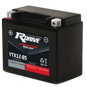 Аккумулятор RDRIVE EXTREMAL SILVER YTX12-BS 10.5Ач 12В 170А прямая полярность (1) Аккумулятор RDRIVE EXTREMAL SILVER YTX12-BS 10.5Ач 12В 170А прямая полярность (1)