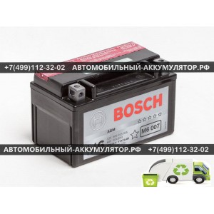 АККУМУЛЯТОР BOSCH МОТО  6Ah EN50 п.п.(151х88х94) (YTX7A-4/YTX7A-BS) (Y5) AGM АККУМУЛЯТОР BOSCH МОТО  6Ah EN50 п.п.(151х88х94) (YTX7A-4/YTX7A-BS) (Y5) AGM
