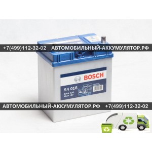 АККУМУЛЯТОР BOSCH 40Ah EN330 о.п.(187х127х227) (S4 018) J