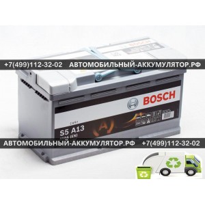 АККУМУЛЯТОР BOSCH  95Ah EN850 о.п.(353х175х190) (S5A13) AGM АККУМУЛЯТОР BOSCH  95Ah EN850 о.п.(353х175х190) (S5A13) AGM
