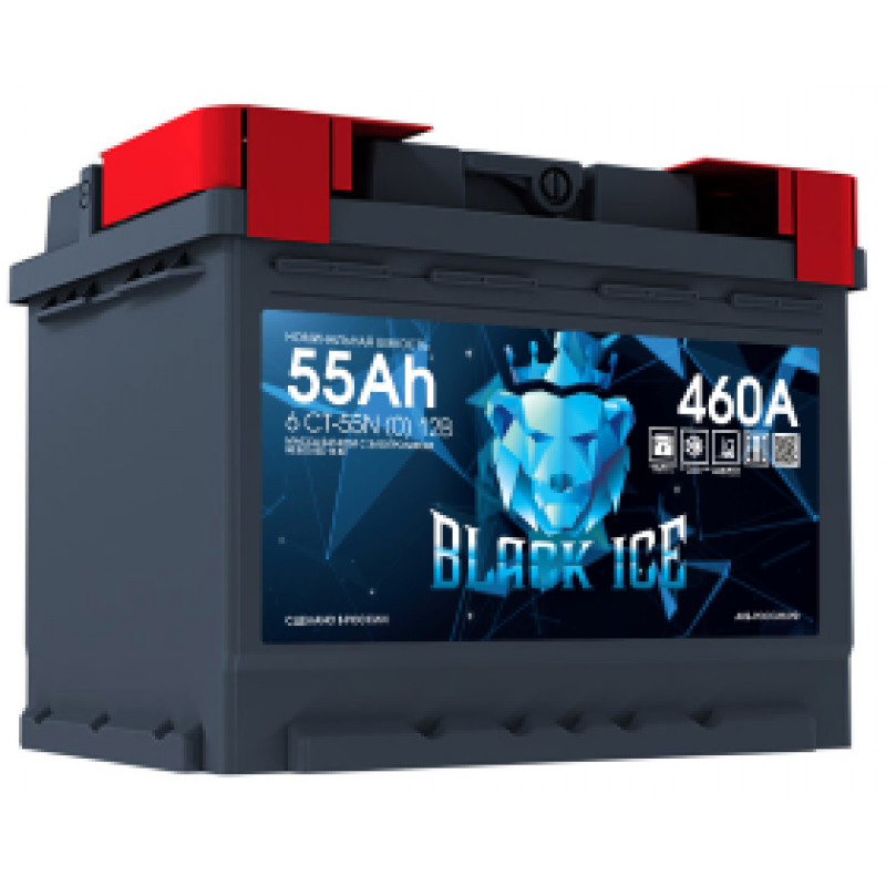 Аккумулятор BLACK ICE CLASSIC 6СТ-55.0 обратная (0) полярность