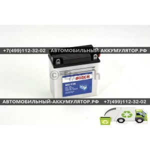 АККУМУЛЯТОР BOSCH МОТО M4 F26  0092M4F260 9Ач (A/h) - 509015008 / YB9L-B Аккумулятор BOSCH MOBA M4 F26 0092M4F260 9 Ач (A/h) - 509015008