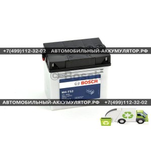 АККУМУЛЯТОР BOSCH МОТО M4 F52  0092M4F520 25Ач (A/h) - 525015022 / Y60-N24L-A Аккумулятор BOSCH MOBA M4 F52 0092M4F520 25 Ач (A/h) - 525015022