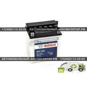 АККУМУЛЯТОР BOSCH МОТО M4 F60  0092M4F600 30Ач (A/h) - 530400030 / YB30L-B АККУМУЛЯТОР BOSCH МОТО M4 F60  0092M4F600 30Ач (A/h) - 530400030 / YB30L-B