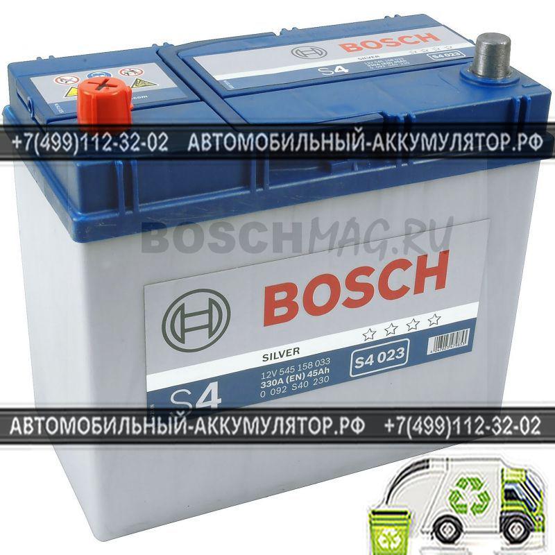 Аккумулятор BOSCH 4023 545158033 45 Ач (A/h) прямая полярность - 0092S40230(14)
