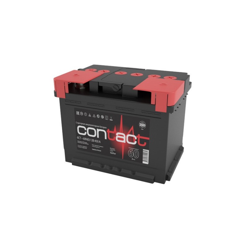 Аккумулятор CONTACT 6CT - 60 N (0)  ёмкость 60 Ач пусковой ток 450А