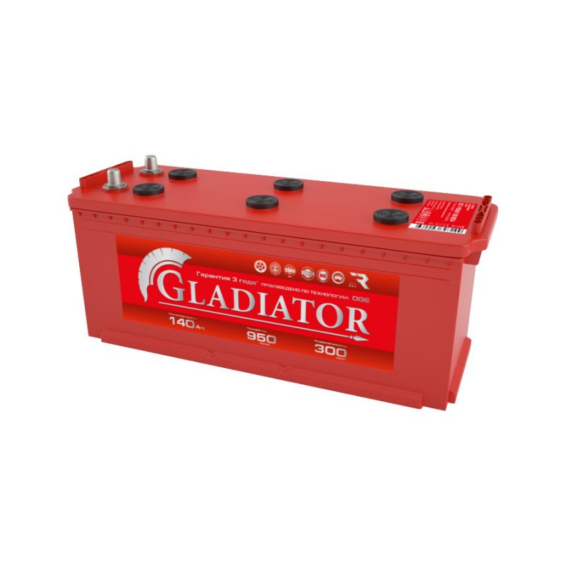 Аккумулятор GLADIATOR 6CT - 140 L (4) ёмкость 140 Ач пусковой ток 1050А