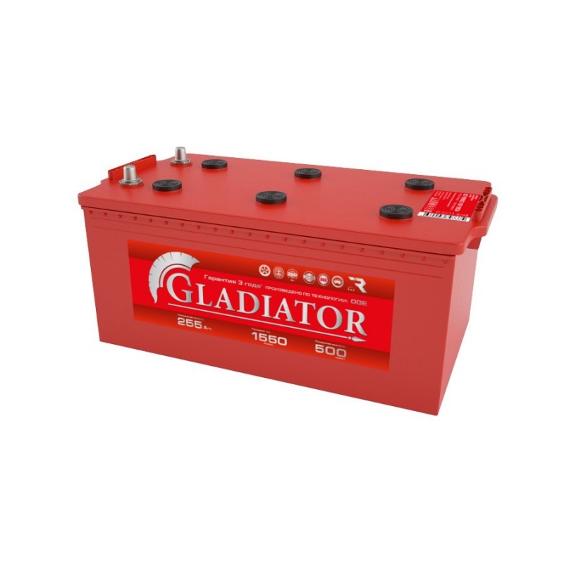 Аккумулятор GLADIATOR 6CT - 225 L (3) ёмкость 225 Ач пусковой ток 1550А