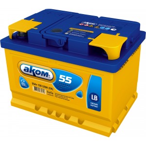 Аккумулятор АКОМ 6CT-55.0 обратная полярность-AM5501 LB