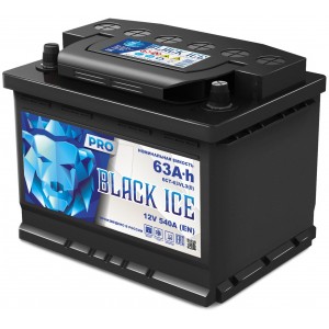 Автомобильный аккумулятор BLACK ICE Pro 6СТ-63.0 VL