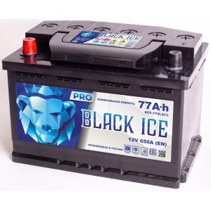 Автомобильный аккумулятор BLACK ICE Pro 6СТ-77.1 VL