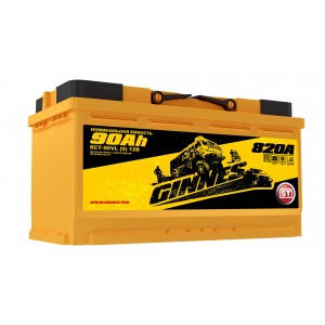 Автомобильный аккумулятор GINNES YELLOW 6CT- 90NR  90 Ач (A/h) обратная полярность - GY9001